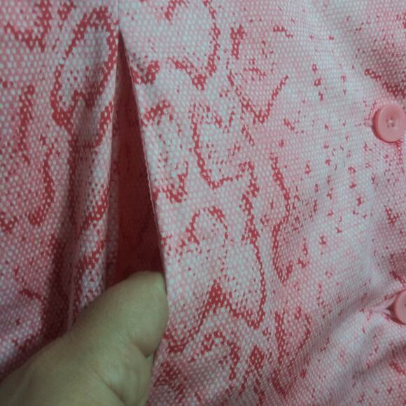Dialogue Pink Snake Print Chic Jacket Spring Animal Print Size 10 - Picture 5 of 8